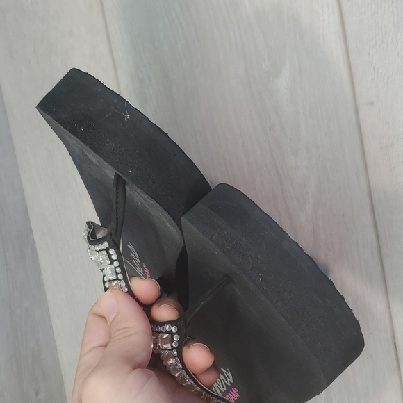 Skechers Womens Vinyasa Y2K Platform Rhinestone Sandals shoes sz 7 - Picture 4 of 11